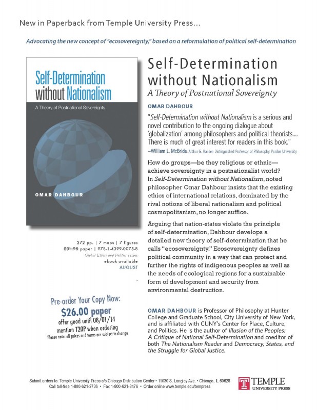 Self-Determination without Nationalism disc