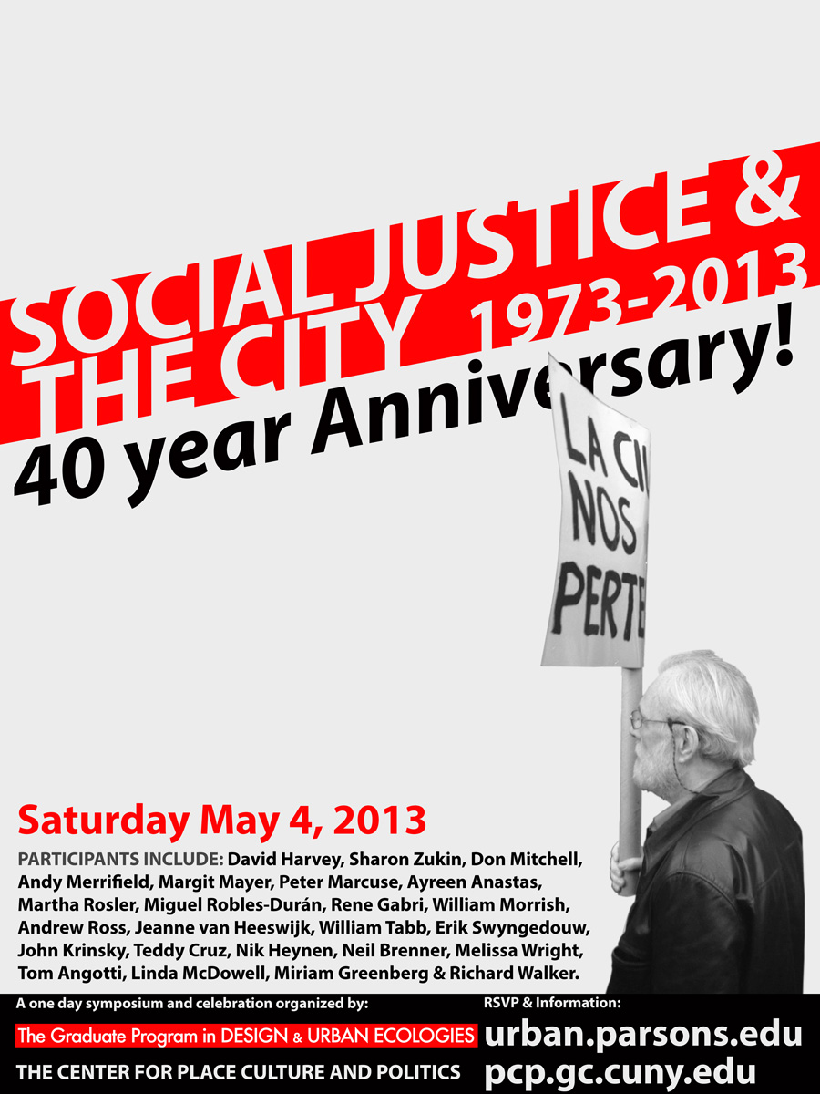 Social Justice and the City: 40th Anniversary Celebration